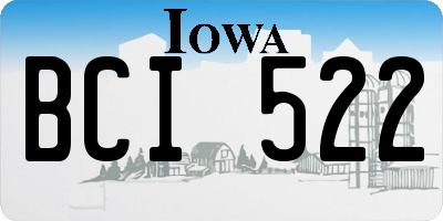 IA license plate BCI522