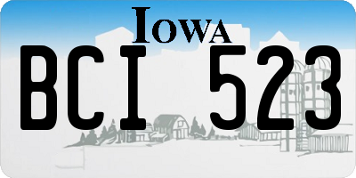 IA license plate BCI523