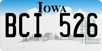 IA license plate BCI526