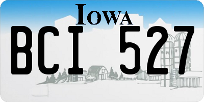 IA license plate BCI527