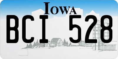 IA license plate BCI528