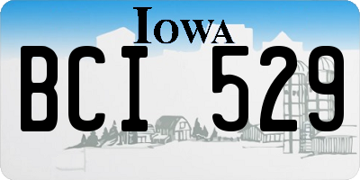 IA license plate BCI529