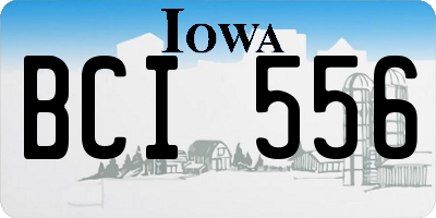 IA license plate BCI556