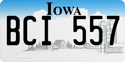 IA license plate BCI557