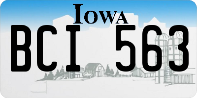 IA license plate BCI563