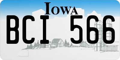 IA license plate BCI566