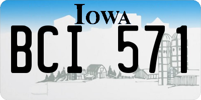 IA license plate BCI571