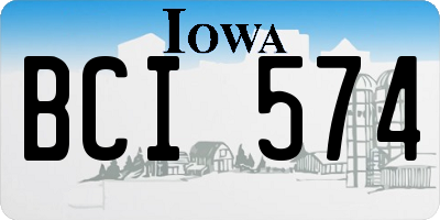IA license plate BCI574
