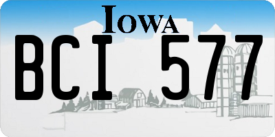 IA license plate BCI577