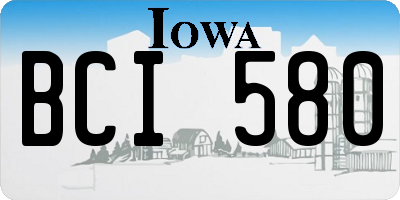 IA license plate BCI580