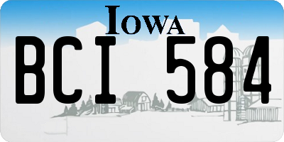 IA license plate BCI584