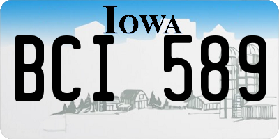 IA license plate BCI589