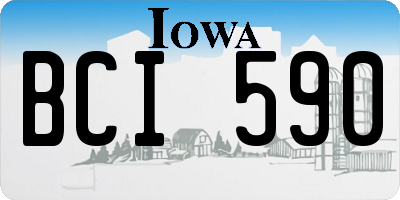 IA license plate BCI590