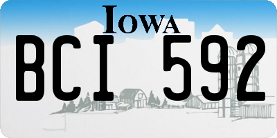 IA license plate BCI592