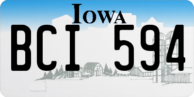 IA license plate BCI594