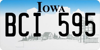 IA license plate BCI595