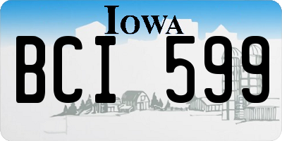 IA license plate BCI599