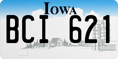 IA license plate BCI621