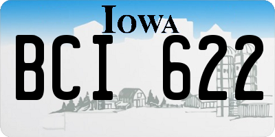 IA license plate BCI622