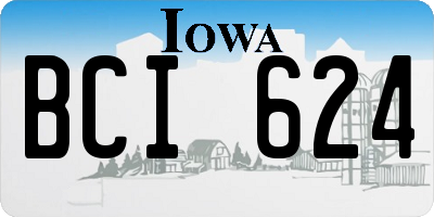 IA license plate BCI624