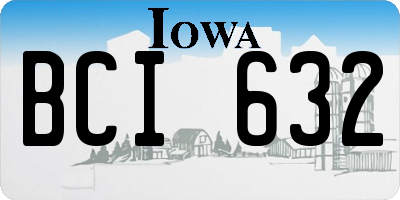 IA license plate BCI632