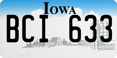 IA license plate BCI633