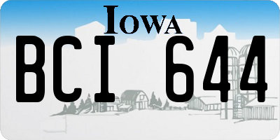 IA license plate BCI644