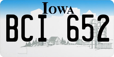 IA license plate BCI652