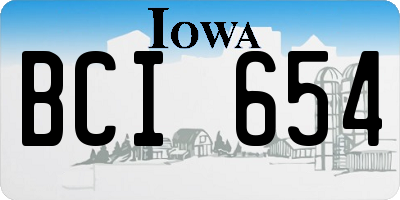 IA license plate BCI654