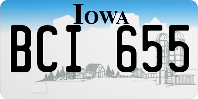 IA license plate BCI655