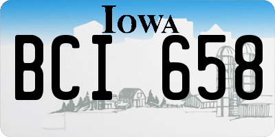 IA license plate BCI658