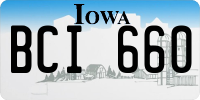 IA license plate BCI660