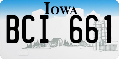 IA license plate BCI661