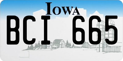 IA license plate BCI665