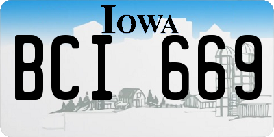 IA license plate BCI669