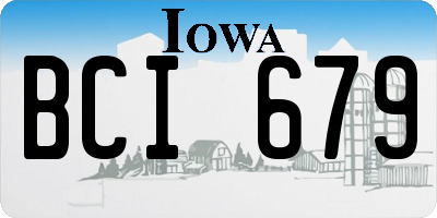 IA license plate BCI679