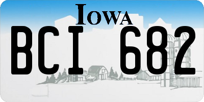 IA license plate BCI682