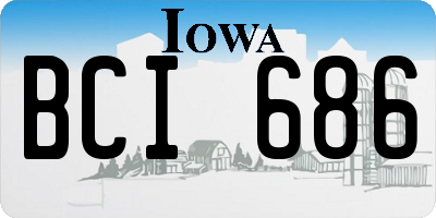 IA license plate BCI686