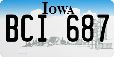 IA license plate BCI687