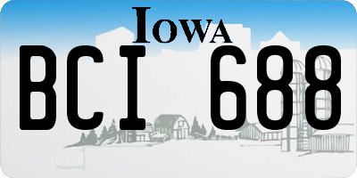 IA license plate BCI688