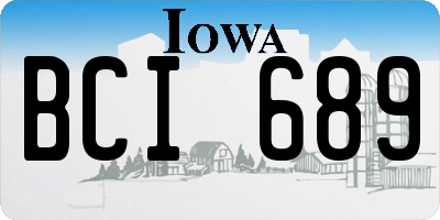 IA license plate BCI689