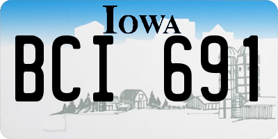 IA license plate BCI691