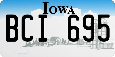 IA license plate BCI695