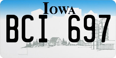 IA license plate BCI697