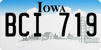 IA license plate BCI719
