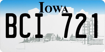 IA license plate BCI721