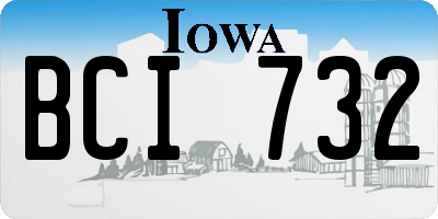 IA license plate BCI732