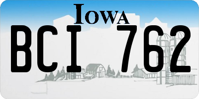 IA license plate BCI762