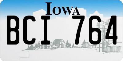 IA license plate BCI764