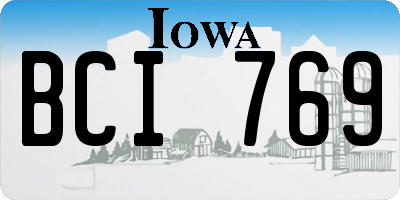 IA license plate BCI769